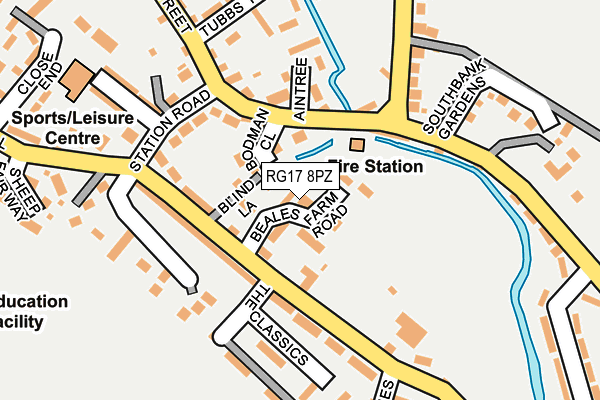 RG17 8PZ map - OS OpenMap – Local (Ordnance Survey)