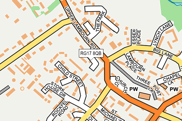 RG17 8QB map - OS OpenMap – Local (Ordnance Survey)