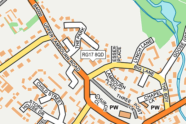 RG17 8QD map - OS OpenMap – Local (Ordnance Survey)