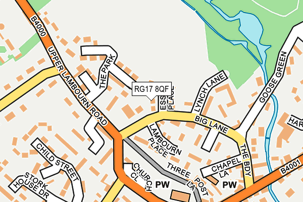 RG17 8QF map - OS OpenMap – Local (Ordnance Survey)