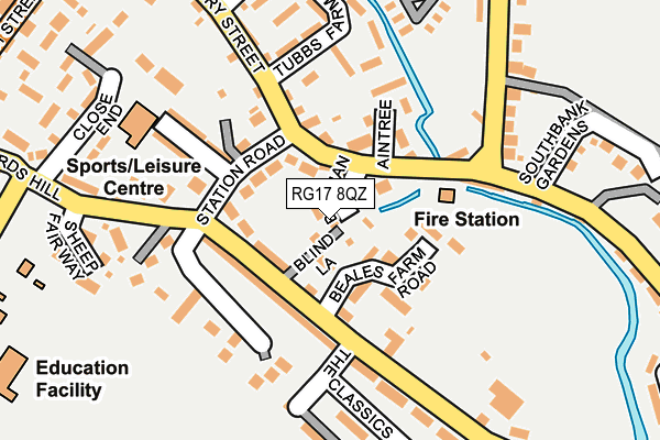 RG17 8QZ map - OS OpenMap – Local (Ordnance Survey)