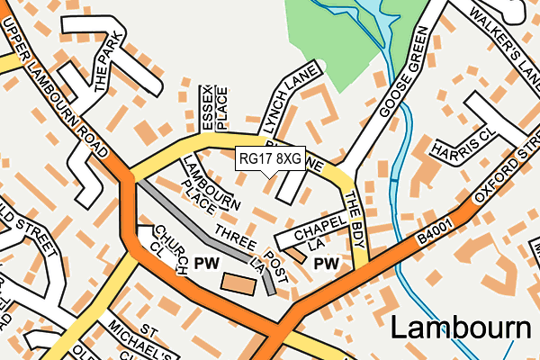 RG17 8XG map - OS OpenMap – Local (Ordnance Survey)