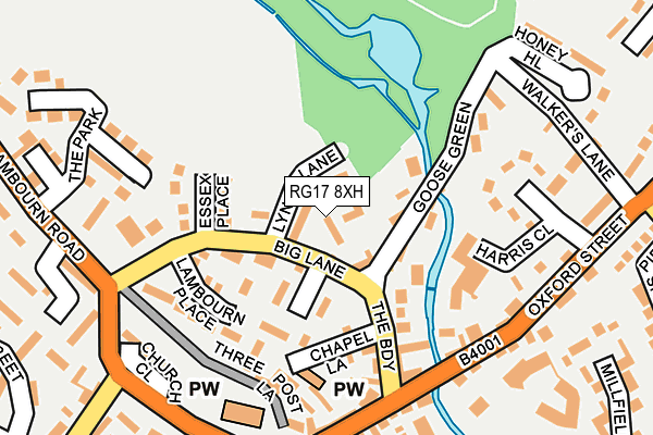 RG17 8XH map - OS OpenMap – Local (Ordnance Survey)
