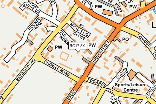 RG17 8XJ map - OS OpenMap – Local (Ordnance Survey)