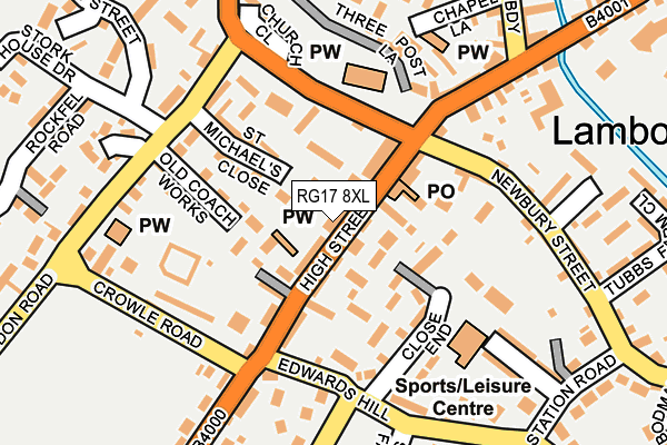 RG17 8XL map - OS OpenMap – Local (Ordnance Survey)