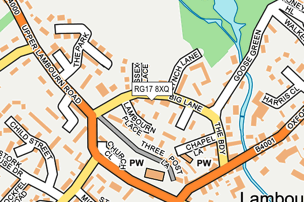 RG17 8XQ map - OS OpenMap – Local (Ordnance Survey)