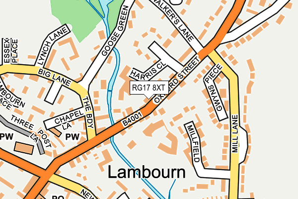 RG17 8XT map - OS OpenMap – Local (Ordnance Survey)