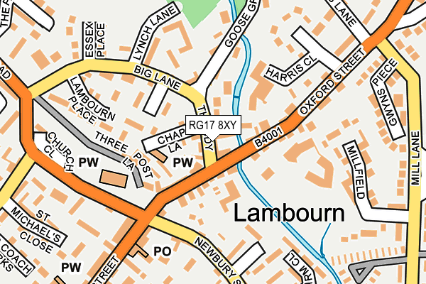 RG17 8XY map - OS OpenMap – Local (Ordnance Survey)