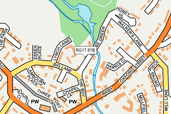 RG17 8YB map - OS OpenMap – Local (Ordnance Survey)