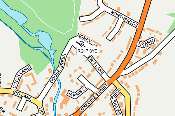 RG17 8YE map - OS OpenMap – Local (Ordnance Survey)