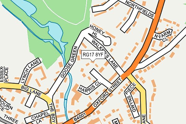 RG17 8YF map - OS OpenMap – Local (Ordnance Survey)