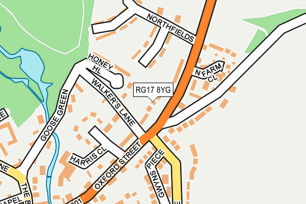 RG17 8YG map - OS OpenMap – Local (Ordnance Survey)