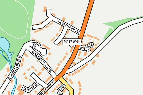 RG17 8YH map - OS OpenMap – Local (Ordnance Survey)