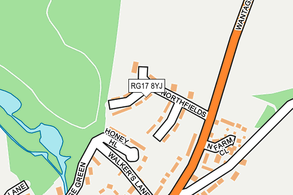 RG17 8YJ map - OS OpenMap – Local (Ordnance Survey)