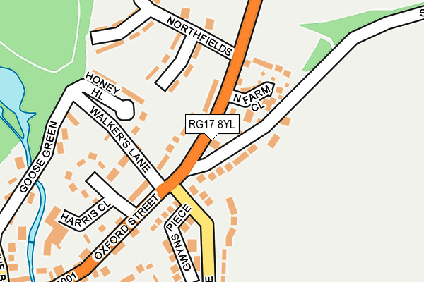 RG17 8YL map - OS OpenMap – Local (Ordnance Survey)