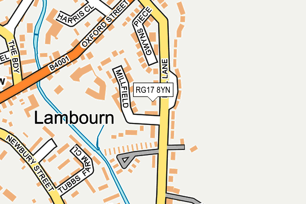 RG17 8YN map - OS OpenMap – Local (Ordnance Survey)