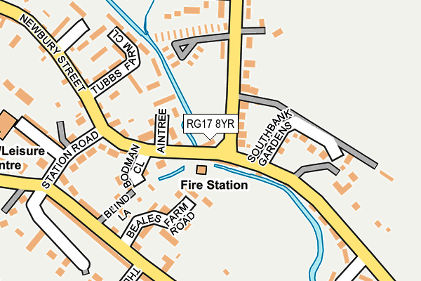 RG17 8YR map - OS OpenMap – Local (Ordnance Survey)