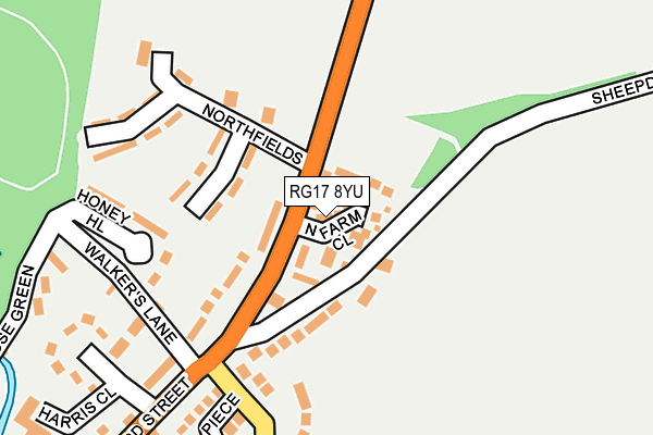 RG17 8YU map - OS OpenMap – Local (Ordnance Survey)
