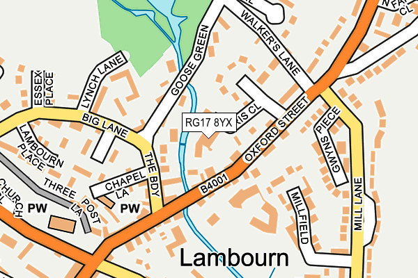 RG17 8YX map - OS OpenMap – Local (Ordnance Survey)