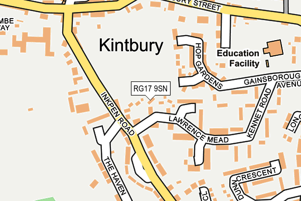 RG17 9SN map - OS OpenMap – Local (Ordnance Survey)