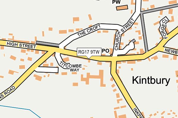RG17 9TW map - OS OpenMap – Local (Ordnance Survey)