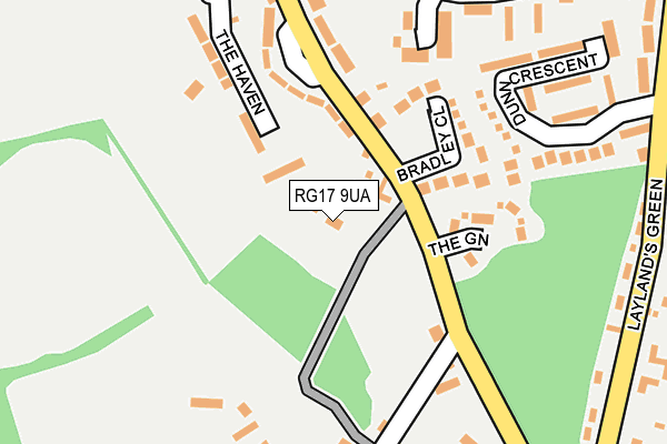 RG17 9UA map - OS OpenMap – Local (Ordnance Survey)