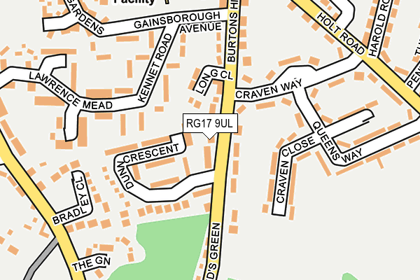 RG17 9UL map - OS OpenMap – Local (Ordnance Survey)