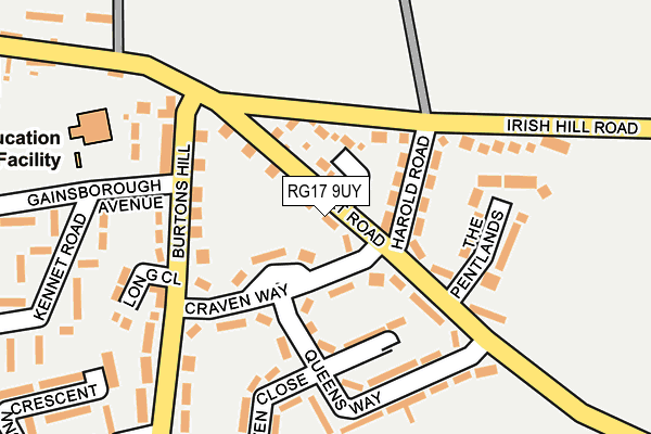RG17 9UY map - OS OpenMap – Local (Ordnance Survey)