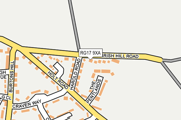 RG17 9XA map - OS OpenMap – Local (Ordnance Survey)