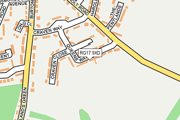 RG17 9XD map - OS OpenMap – Local (Ordnance Survey)