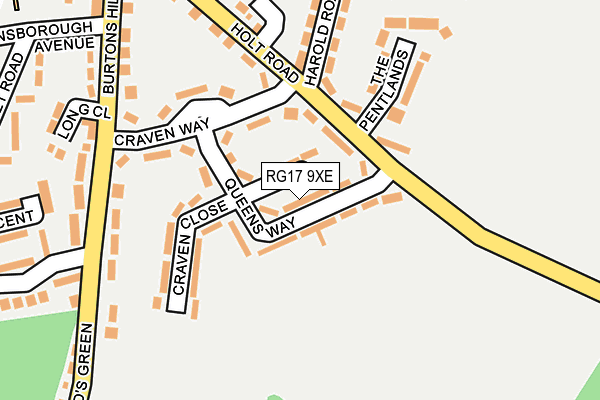 RG17 9XE map - OS OpenMap – Local (Ordnance Survey)