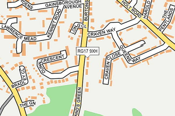 RG17 9XH map - OS OpenMap – Local (Ordnance Survey)