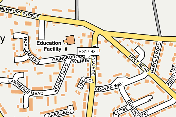 RG17 9XJ map - OS OpenMap – Local (Ordnance Survey)