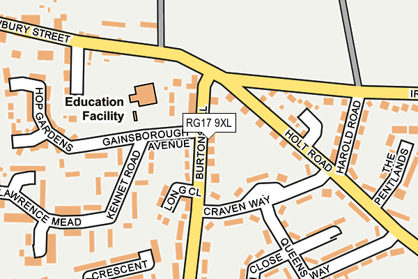 RG17 9XL map - OS OpenMap – Local (Ordnance Survey)