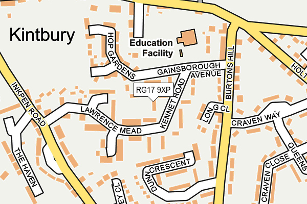 RG17 9XP map - OS OpenMap – Local (Ordnance Survey)