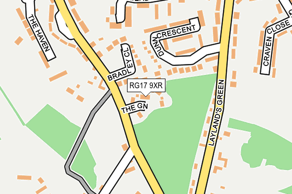 RG17 9XR map - OS OpenMap – Local (Ordnance Survey)