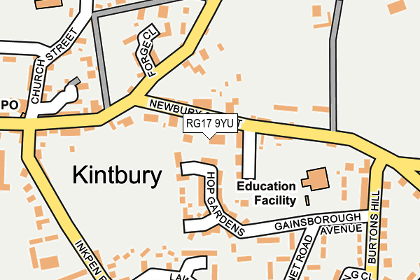 RG17 9YU map - OS OpenMap – Local (Ordnance Survey)