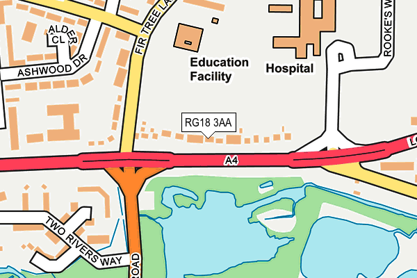 RG18 3AA map - OS OpenMap – Local (Ordnance Survey)