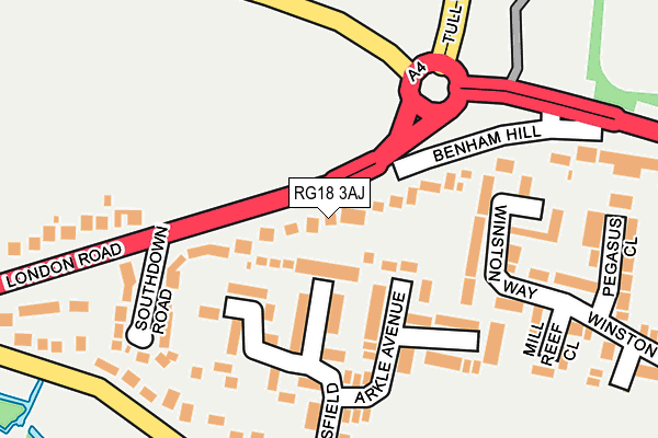 RG18 3AJ map - OS OpenMap – Local (Ordnance Survey)