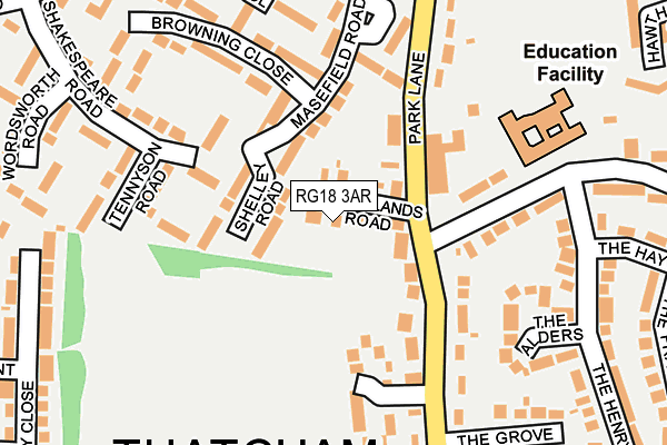 RG18 3AR map - OS OpenMap – Local (Ordnance Survey)