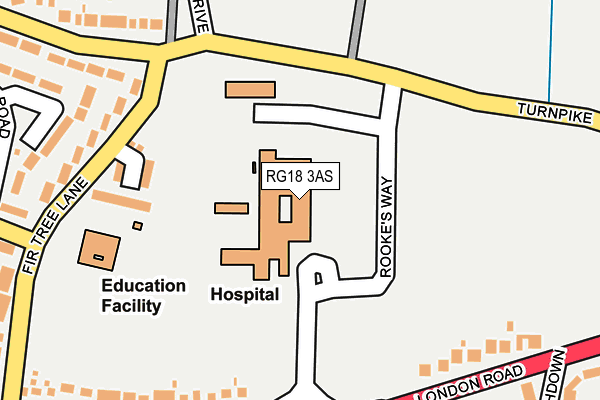 RG18 3AS map - OS OpenMap – Local (Ordnance Survey)