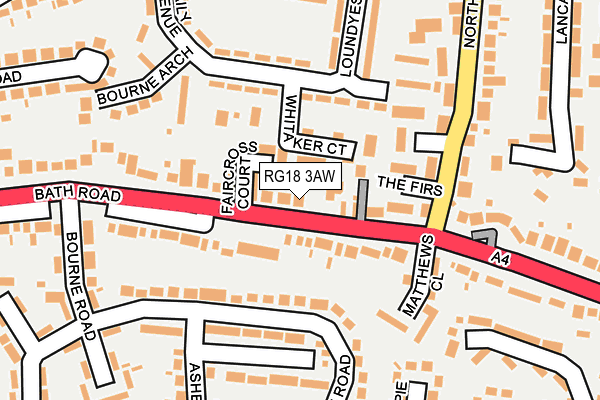 RG18 3AW map - OS OpenMap – Local (Ordnance Survey)