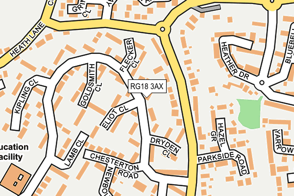 RG18 3AX map - OS OpenMap – Local (Ordnance Survey)