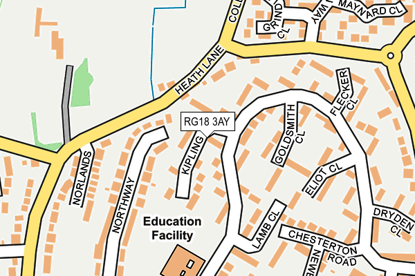 RG18 3AY map - OS OpenMap – Local (Ordnance Survey)