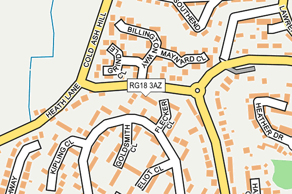 RG18 3AZ map - OS OpenMap – Local (Ordnance Survey)