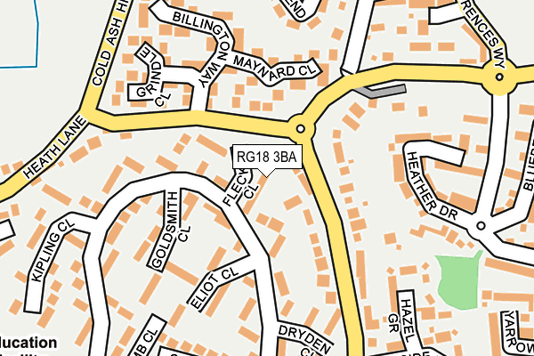 RG18 3BA map - OS OpenMap – Local (Ordnance Survey)