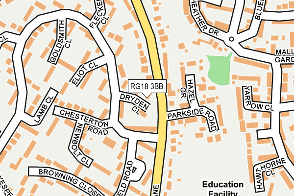 RG18 3BB map - OS OpenMap – Local (Ordnance Survey)