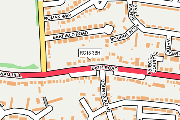 RG18 3BH map - OS OpenMap – Local (Ordnance Survey)