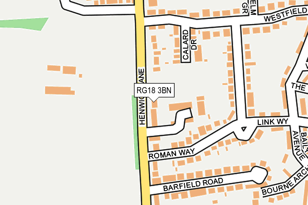 RG18 3BN map - OS OpenMap – Local (Ordnance Survey)