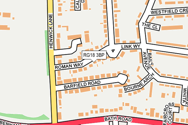 RG18 3BP map - OS OpenMap – Local (Ordnance Survey)